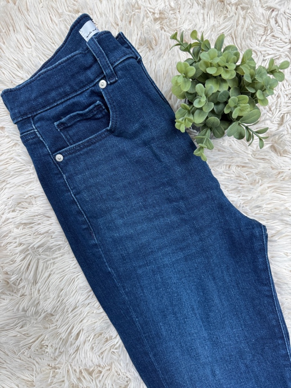 Loft Slim Flare High-Rise Jeans 💗 Indigo Blue - Picture 9 of 13